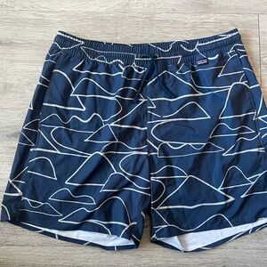 Patagonia Navy Geometric Swim Shorts